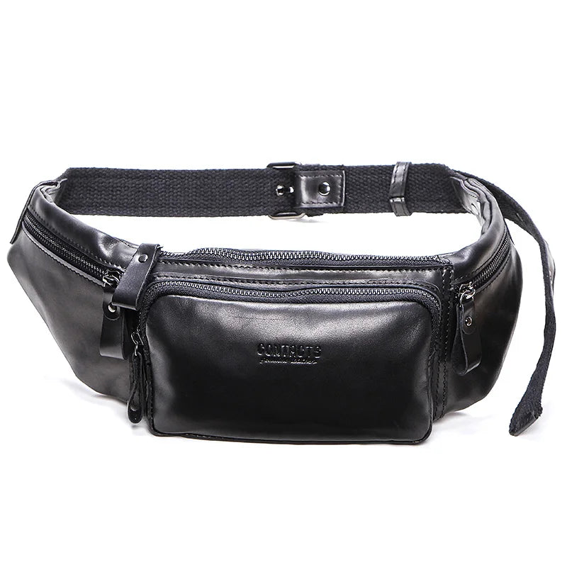 Leather Waist Bag Men