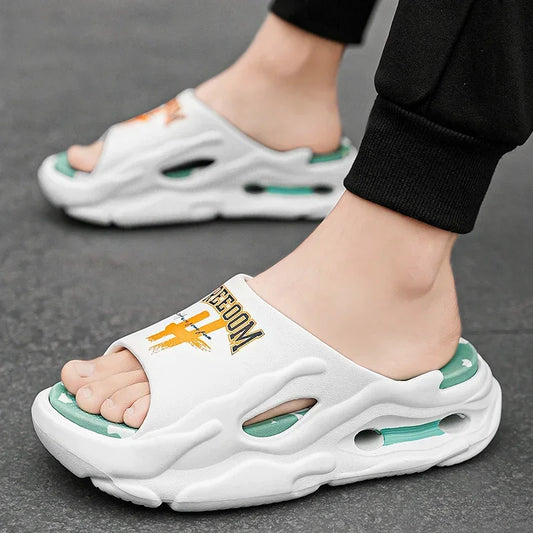 summer new fashion plus size EVA platform soled couple slippers outdoor casual comfortable walking beach trend sandals