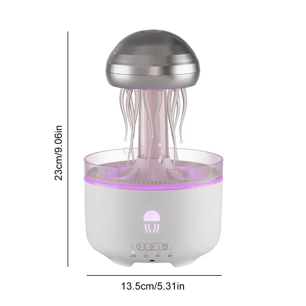 Jellyfish Humidifier Raindrop Aroma Essential Oil Diffuser with 7 Color Lights Remote Control Home Aroma Diffuser Night Light
