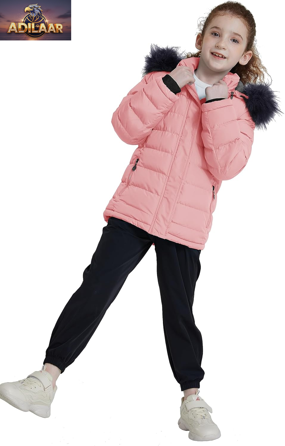 ZSHOW Girls' Hooded Winter Puffer Jacket with Soft Fleece Lining