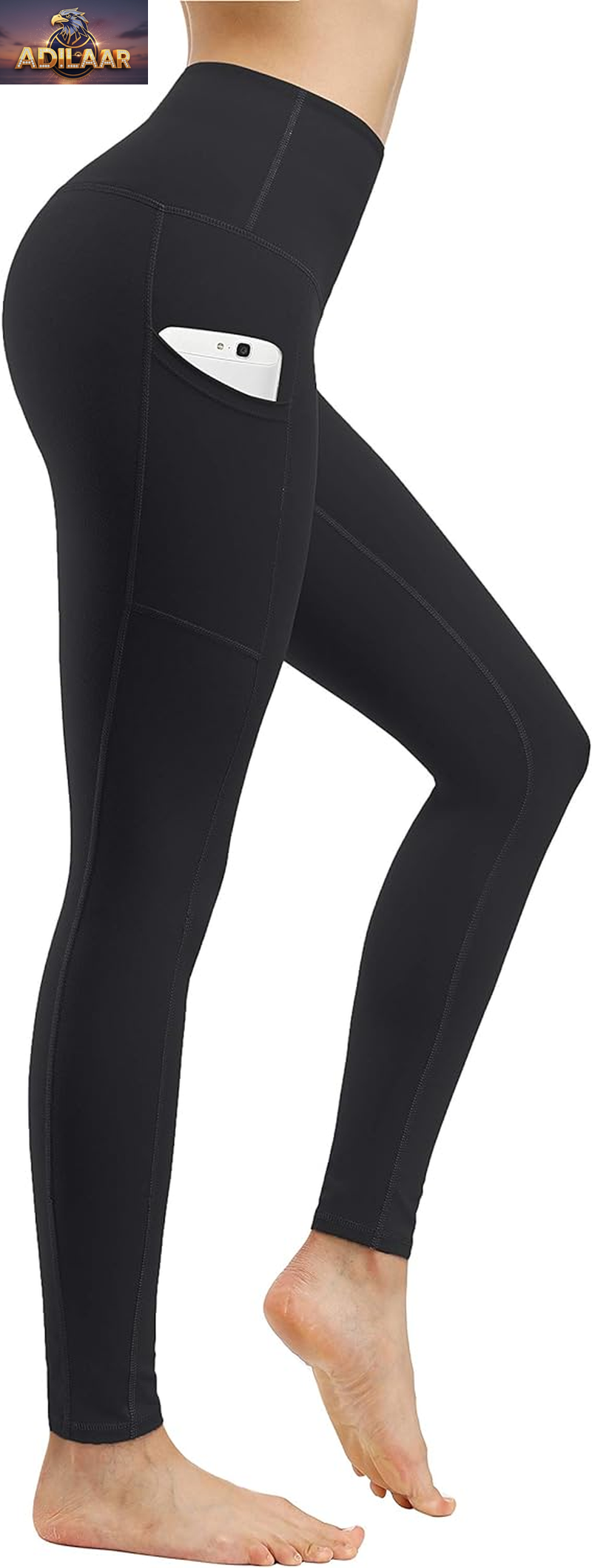 Fengbay Women's High Waist Yoga Pants with Pockets - Tummy Control Leggings for Workouts and Running (2 Pack)