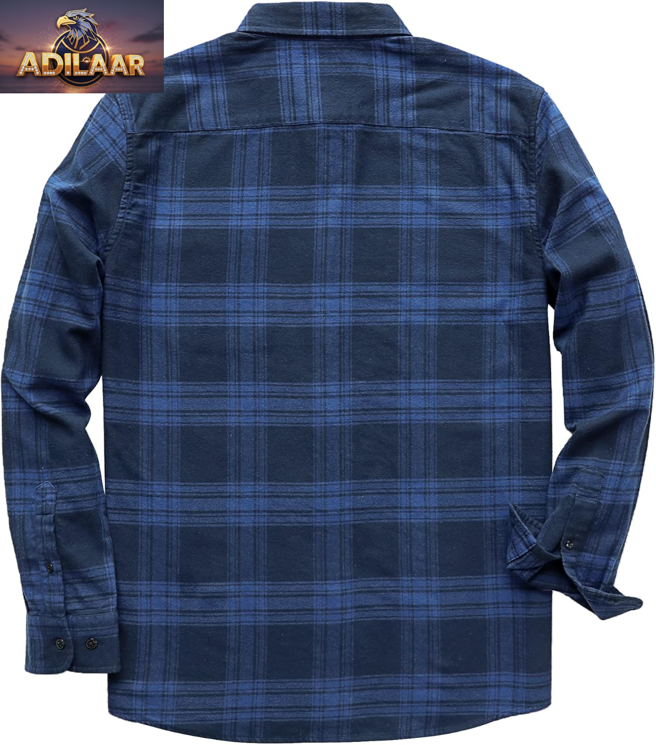 Dubinik® Flannel Shirt for Men Casual Button down Work Soft All Cotton Lightweight Flannel Mens Plaid Shirts Long Sleeve