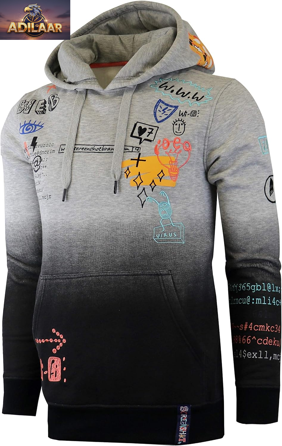 SCREENSHOT Men's Urban Hip Hop Premium Fleece Hoodie - Contemporary Pullover NYC Street Fashion Hooded Sweatshirt