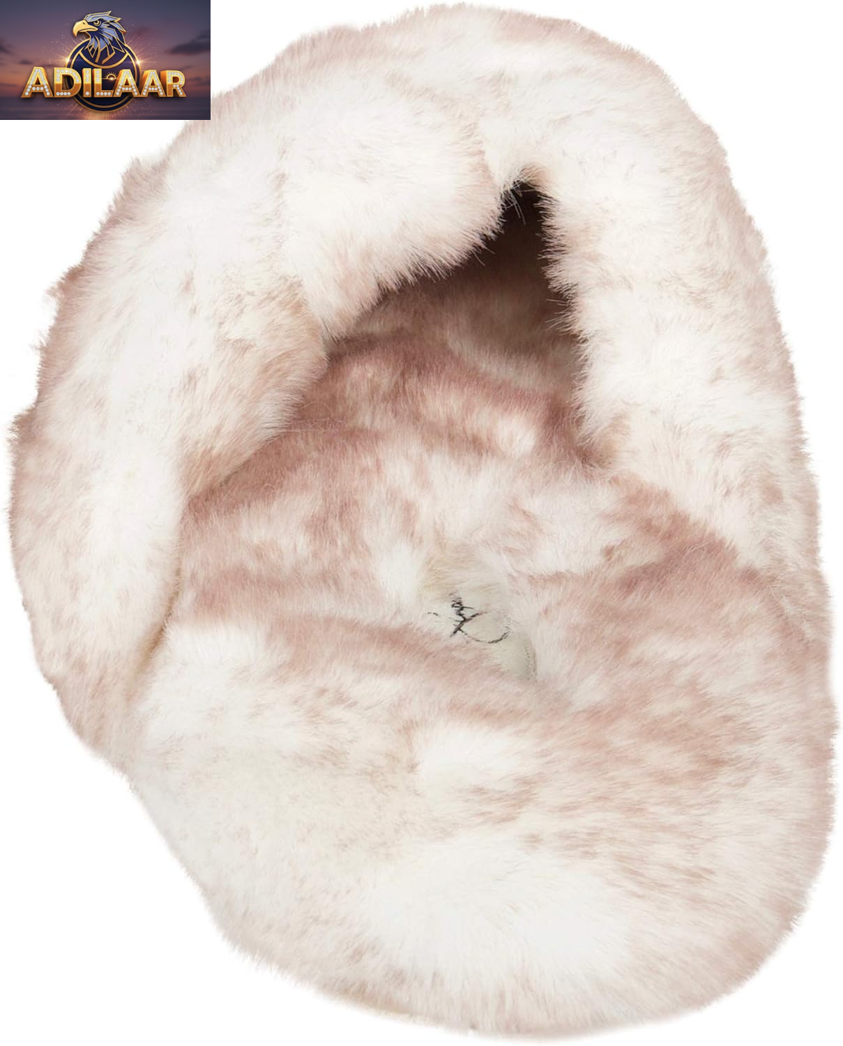 Jessica Simpson Women's Faux Fur Memory Foam House Slippers with Anti-Skid Sole
