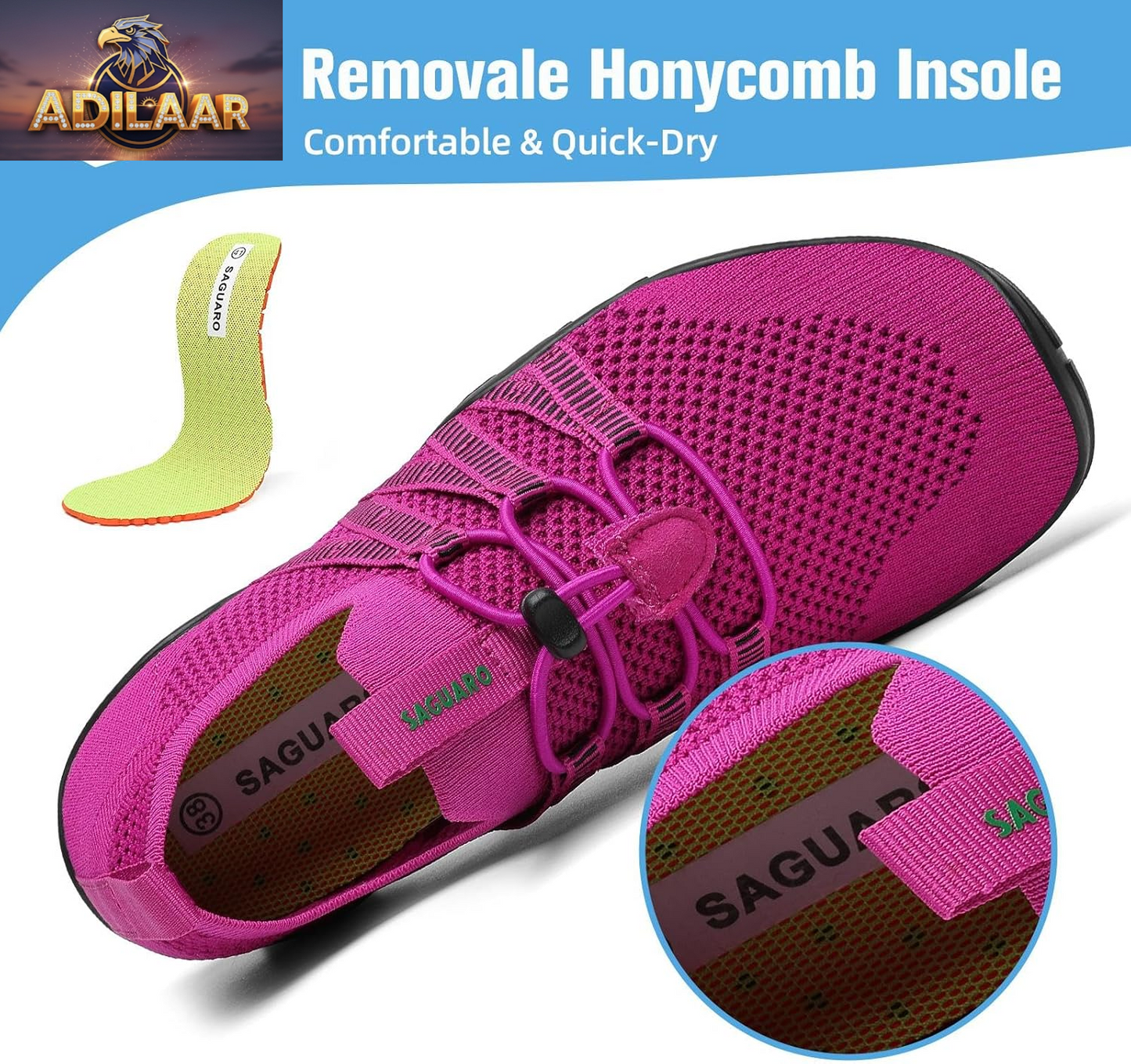 Mishansha Unisex Aqua Shoes - Quick-Dry Barefoot Water Footwear for Beach, Surfing, and Yoga (Sizes 4.5-15 Women / 3-13.5 Men)