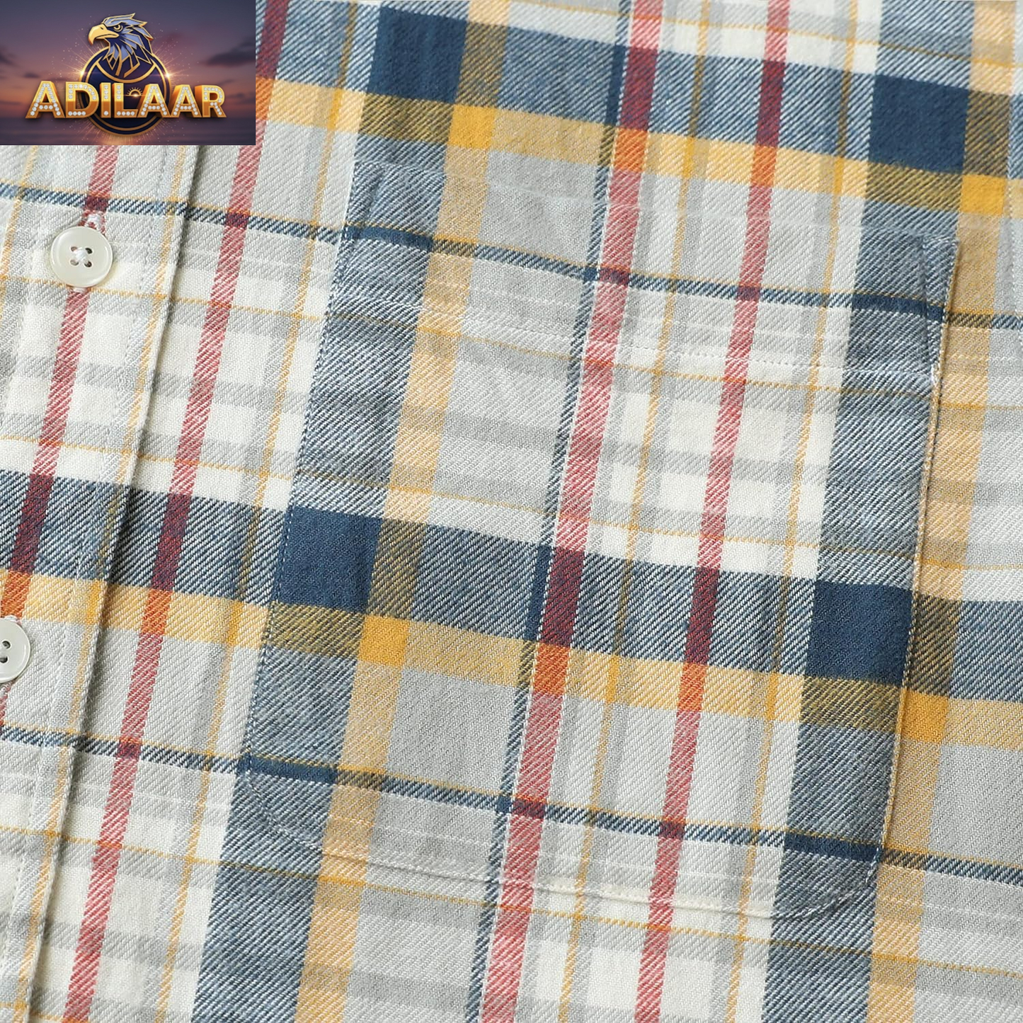 Dubinik® Men's Flannel Shirt - Casual Long Sleeve Plaid Button-Down, Lightweight All-Cotton Workwear