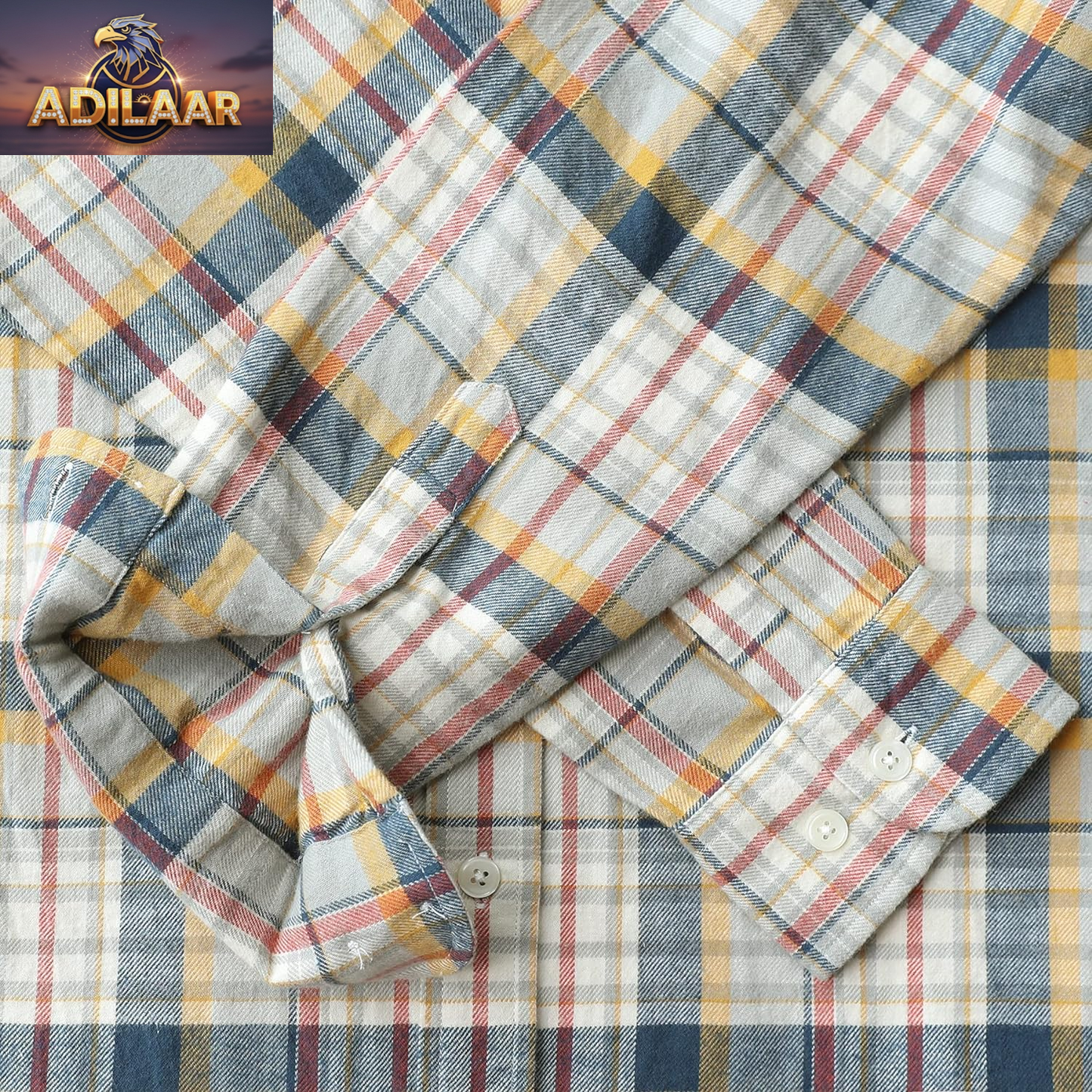 Dubinik® Men's Flannel Shirt - Casual Long Sleeve Plaid Button-Down, Lightweight All-Cotton Workwear