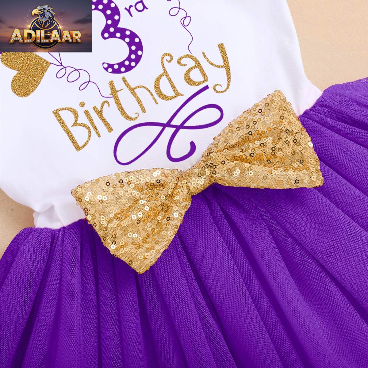 Baby Girls' Newborn Sequin Bow Tutu Dress for First/Second Birthday Cake Smash