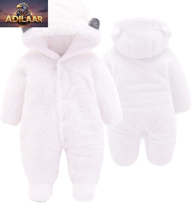 XMWEALTHY Unisex Baby Winter Coats - Adorable Newborn Infant Jumpsuit Snowsuit Bodysuit Essentials Registry