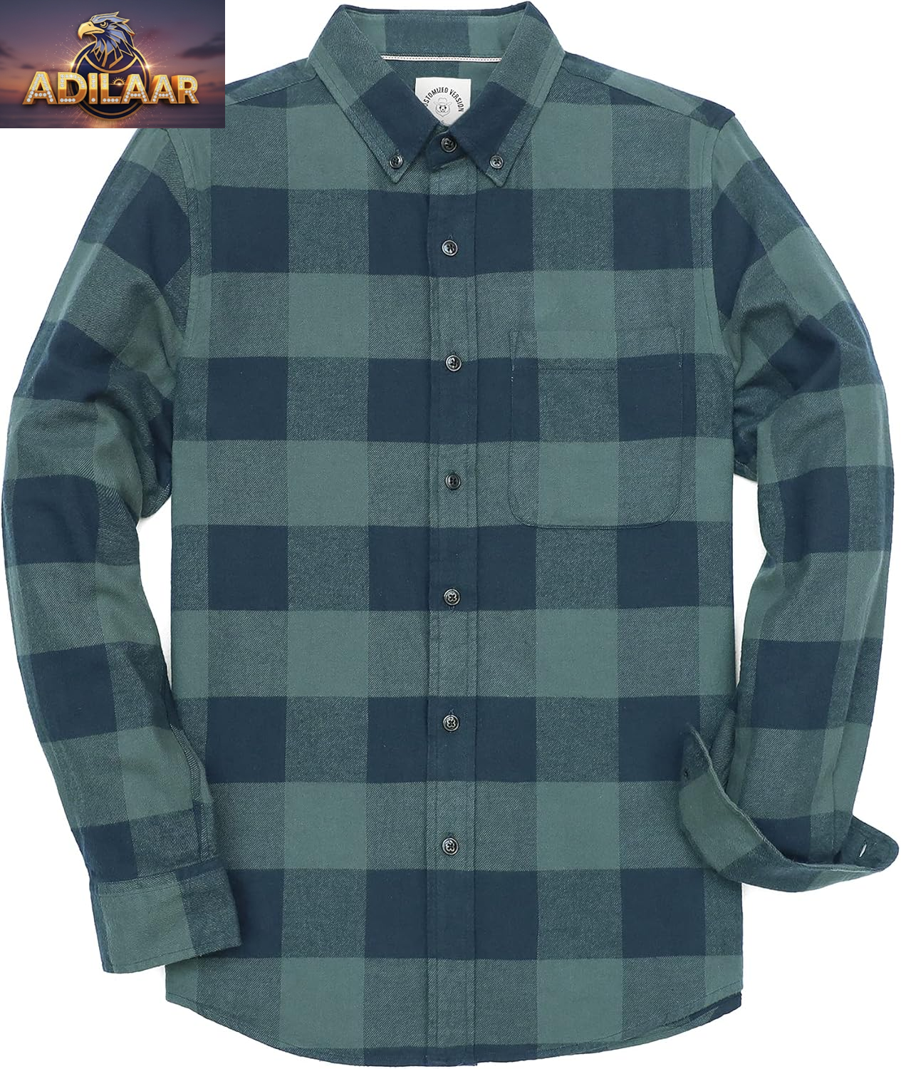 Dubinik® Flannel Shirt for Men Casual Button down Work Soft All Cotton Lightweight Flannel Mens Plaid Shirts Long Sleeve