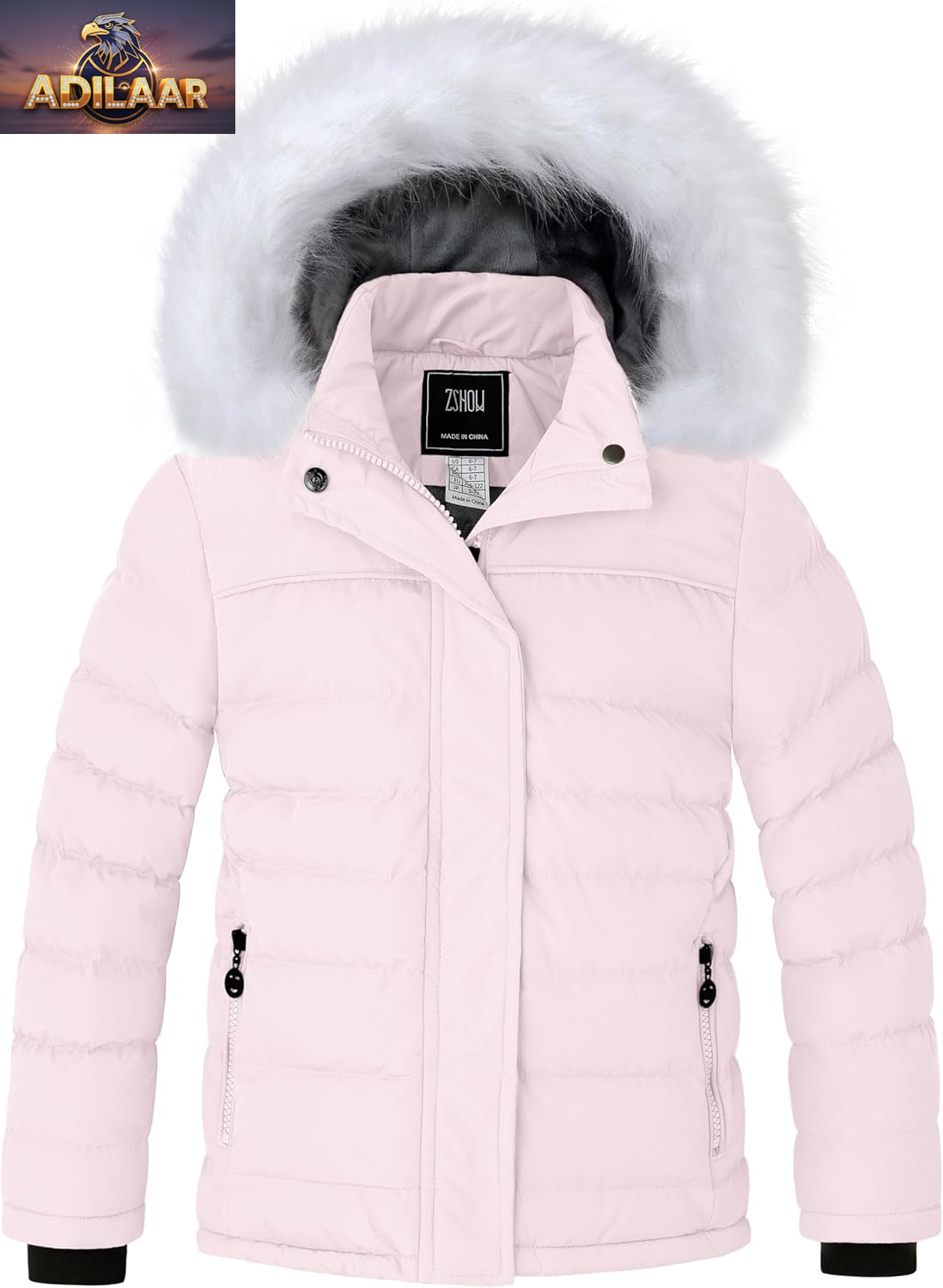 ZSHOW Girls' Hooded Winter Puffer Jacket with Soft Fleece Lining