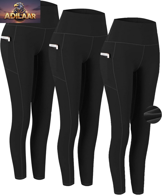 Fengbay High Waist Yoga Pants for Women - 2 Pack Tummy Control Leggings with Pockets for Workout and Running