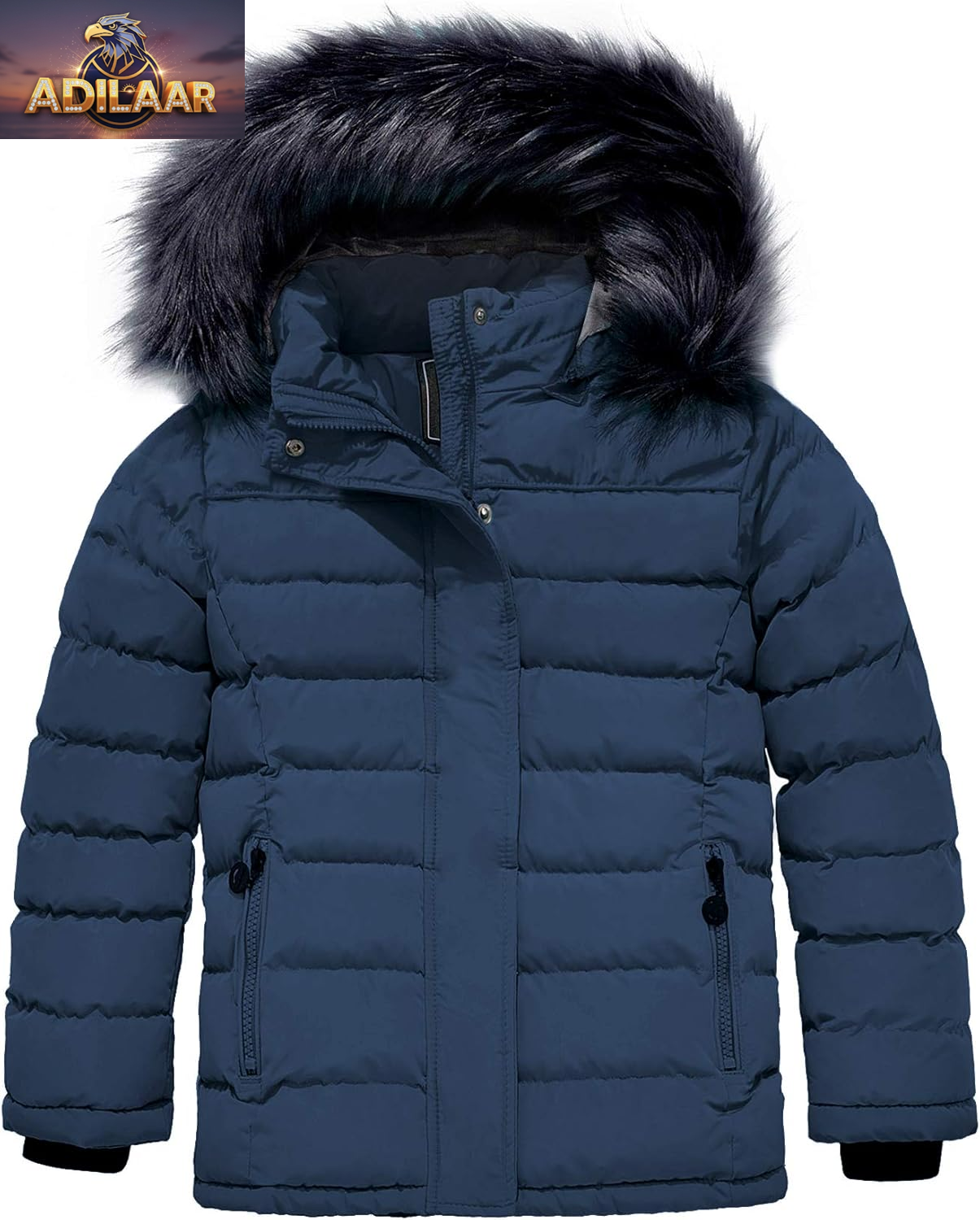 ZSHOW Girls' Hooded Winter Puffer Jacket with Soft Fleece Lining