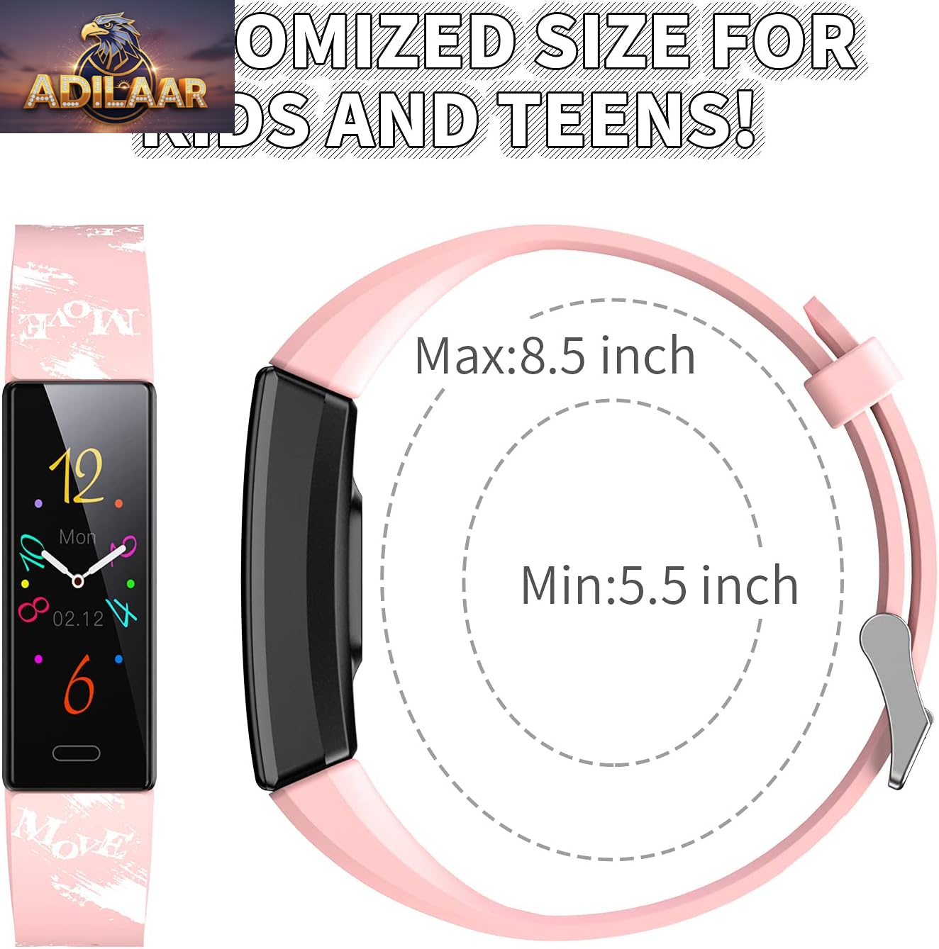 Kids Watch Fitness Tracker, Fitness Watches for Kids, Activity Tracker with Pedometers, Stopwatch, IP68 Waterproof, 11 Sport Modes Smart Watch for Kids Age 6-16 Years Old