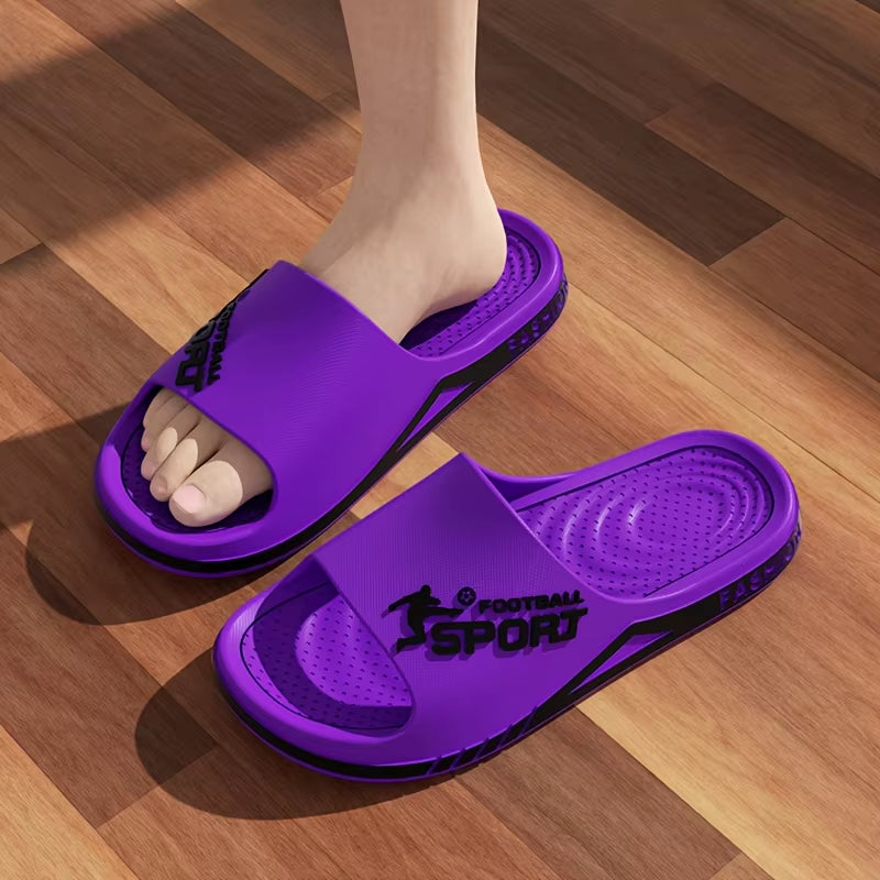 2025 New Men'S Slippers Summer PVC Men'S Soft Slippers Outdoor Sports Thick anti Slip Cool Slippers Beach Bathroom Home Sandals