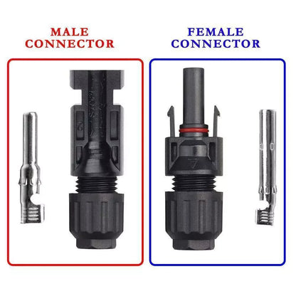 10/20/50/100/200 Pairs Male Female Solar Cable Connectors for DIY Solar Panel US