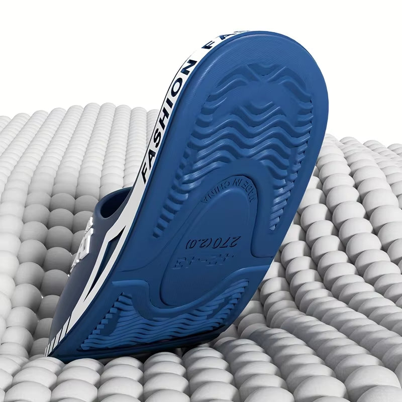 2025 New Men'S Slippers Summer PVC Men'S Soft Slippers Outdoor Sports Thick anti Slip Cool Slippers Beach Bathroom Home Sandals