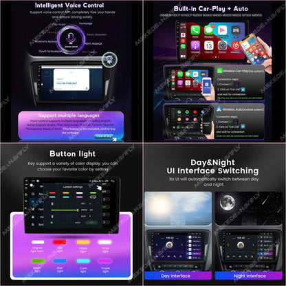 NaviFly 9 10 inch 1280*720 Car Multimedia Video Player Universal Stereo Radio GPS For Volkswagen Nissan Hyundai Kia Toyota