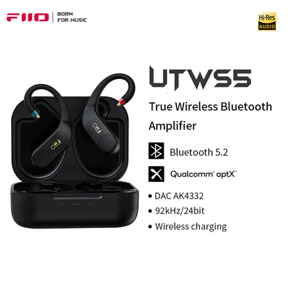 FiiO Refurbished UTWS5 old version Wireless Bluetooth 5.2 Amplifier aptX MMCX  Connector with 30 Hours Wireless Charging Case