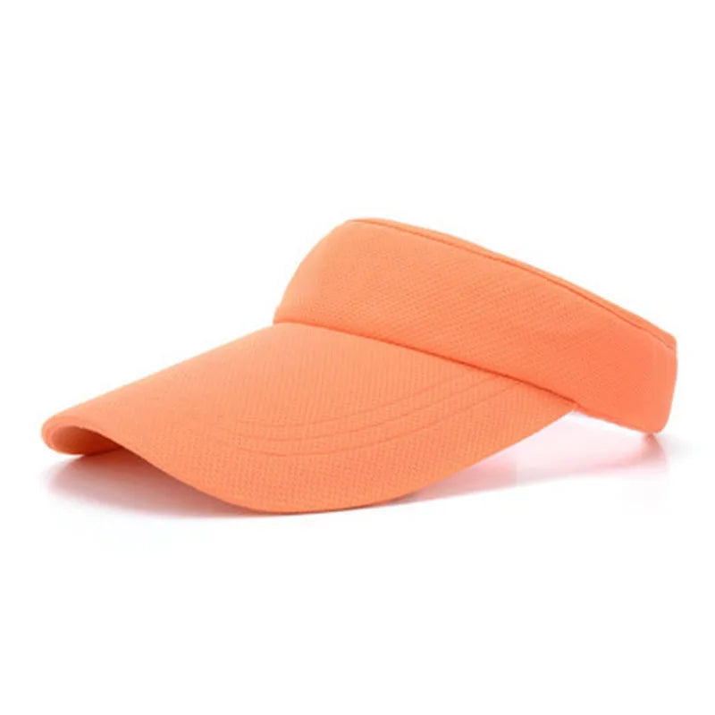 Summer Tennis Caps Sun Sports Visor Hat For Men Women Running Beach Baseball Caps Solid Color and striped golf hats Adjustable