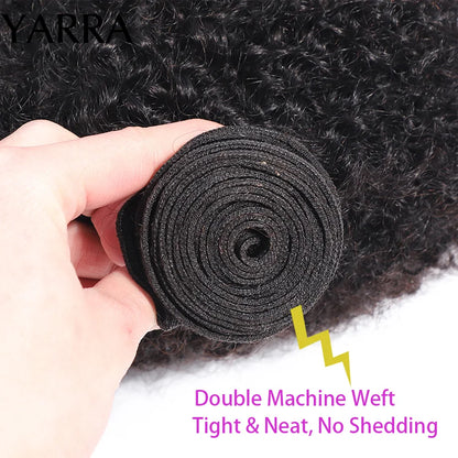 Brazilian Afro Kinky Curly Human Hair Bundles 4b 4c Afro kinky Bulk Human Hair Weave Bundle Deal Hair Extensions Wholesale Yarra