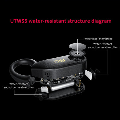 FiiO Refurbished UTWS5 old version Wireless Bluetooth 5.2 Amplifier aptX MMCX  Connector with 30 Hours Wireless Charging Case