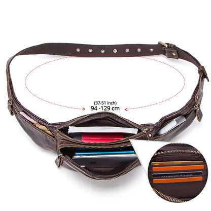 Leather Waist Bag Men