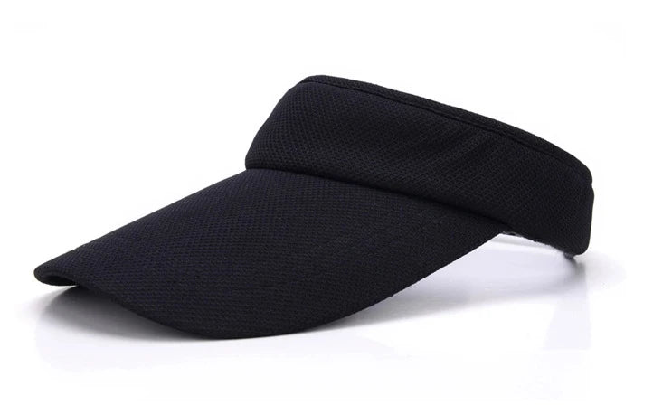 Summer Tennis Caps Sun Sports Visor Hat For Men Women Running Beach Baseball Caps Solid Color and striped golf hats Adjustable