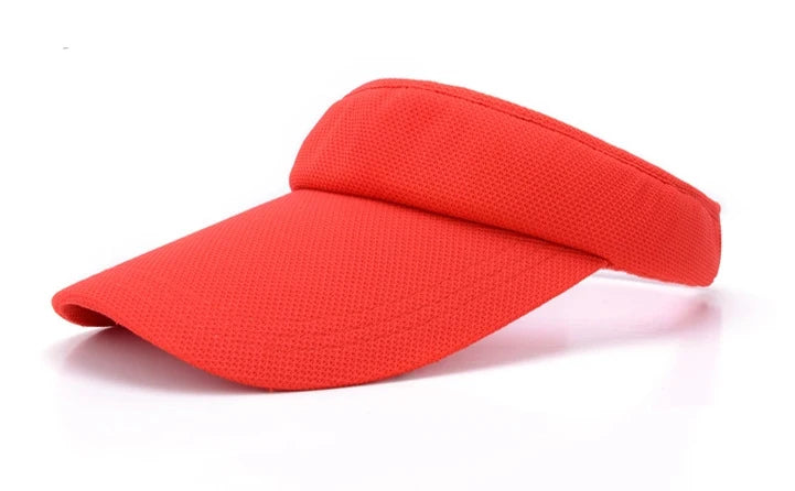 Summer Tennis Caps Sun Sports Visor Hat For Men Women Running Beach Baseball Caps Solid Color and striped golf hats Adjustable