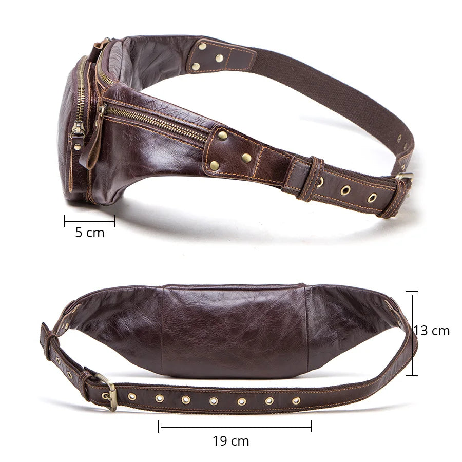 Leather Waist Bag Men