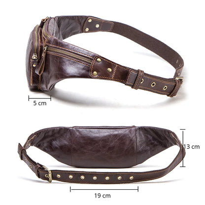 Leather Waist Bag Men