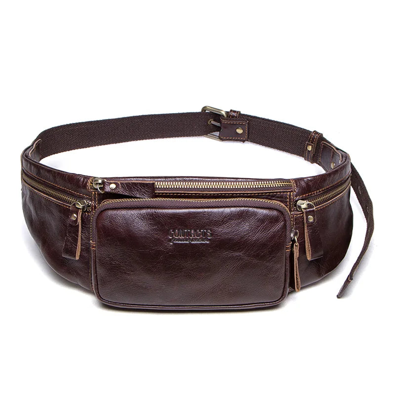 Leather Waist Bag Men