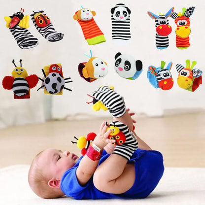 Baby Toys Baby Rattle Toys 0 12 Months Stuffed Animal Socks Wrist Strap Rattle Newborn Foot Sock Bug Wrist Strap Baby Socks