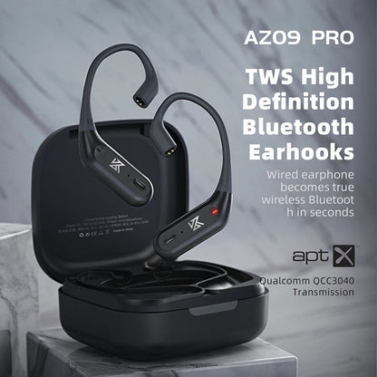 KZ AZ09 Pro Upgrade Wireless Headphones Bluetooth-compatible 5.2 Cable Wireless  Ear Hook B/C PIN Connector With Charging Case