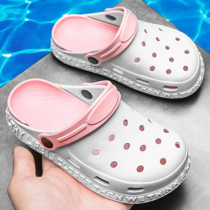 Unisex Child Summer Beach Shoes Indoor Non-slip Sandals Clogs Boys Slip On PVC Toddler Sandals Slides Children Garden Shoes