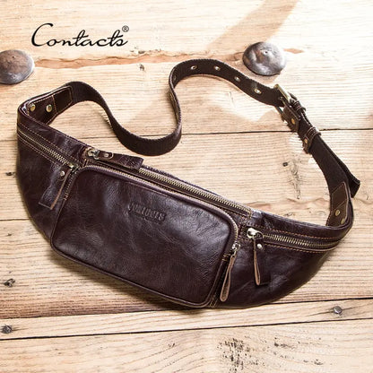 Leather Waist Bag Men