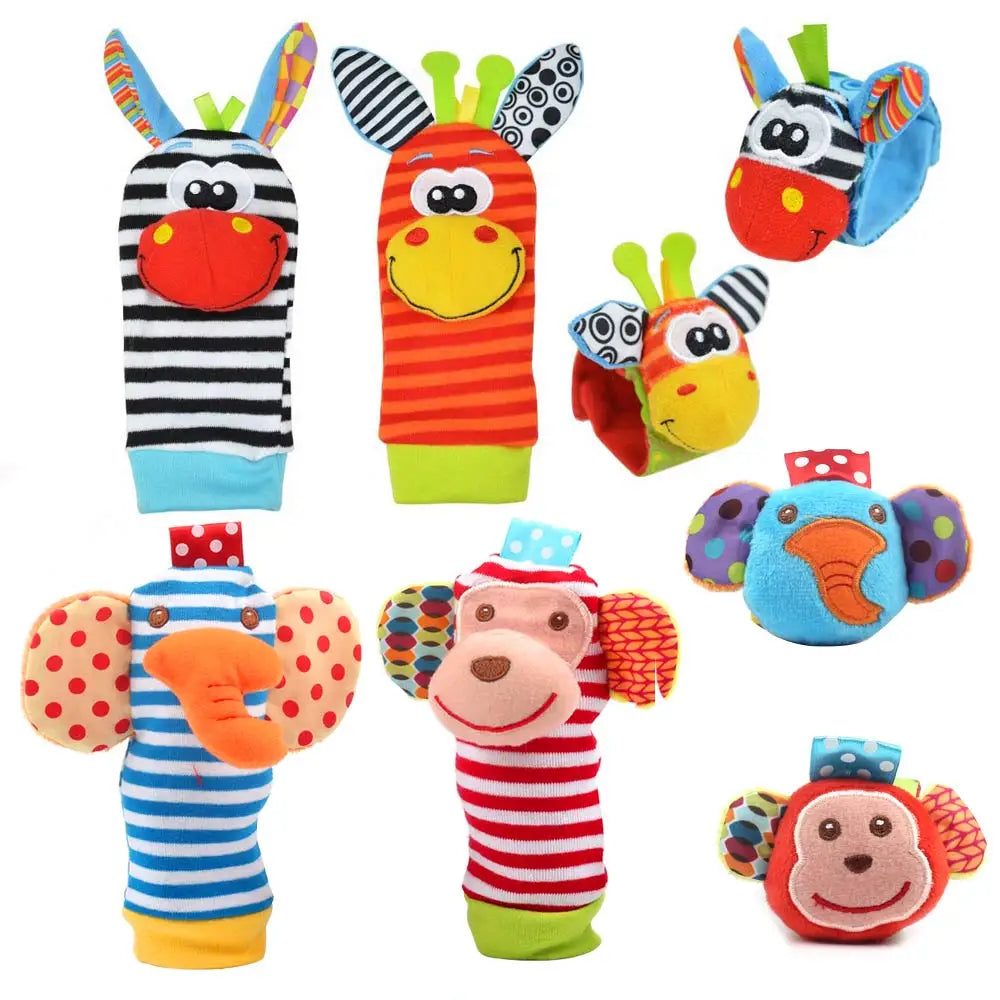Baby Toys Baby Rattle Toys 0 12 Months Stuffed Animal Socks Wrist Strap Rattle Newborn Foot Sock Bug Wrist Strap Baby Socks