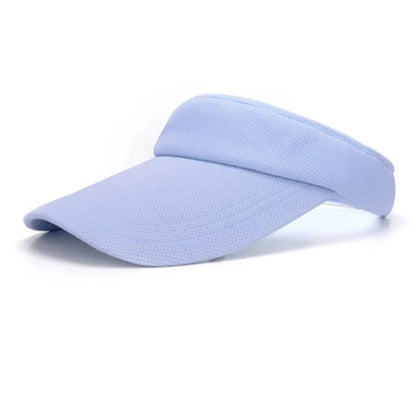 Summer Tennis Caps Sun Sports Visor Hat For Men Women Running Beach Baseball Caps Solid Color and striped golf hats Adjustable