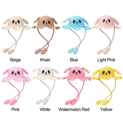 Summer Moving Ears Wide Brim Beach Hat Straw Hats Sun Hat Fisherman's Hat