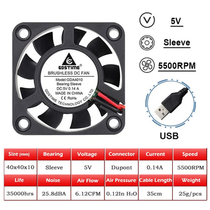 Koelventilator GDSTIME 4010