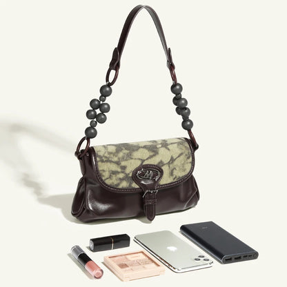 England Style Bags For Women Luxury Designer Handbags And Purses 2024 New In PU Beading Sequined Letter Small Underarm Shoulder