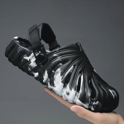 Male Slipper Platform Cloud Monstera Funny Leaf Home Soft Slides Sandals Outdoor Summer Ladies House Shoe Flat Men Female Beach