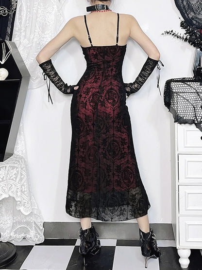 Elegant Goth Dress Women