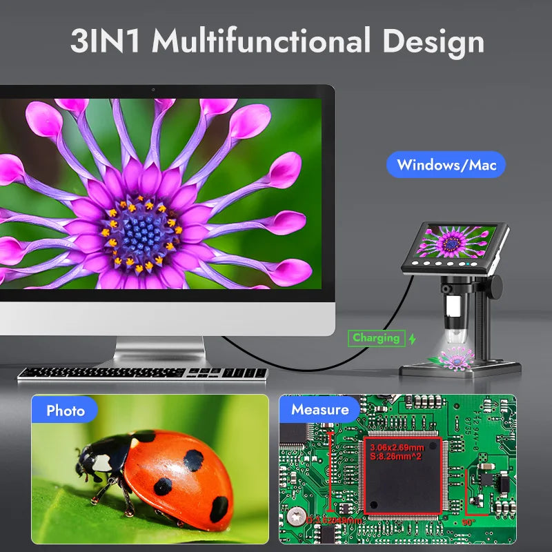 Digital Microscope 1000X for Adult Soldering