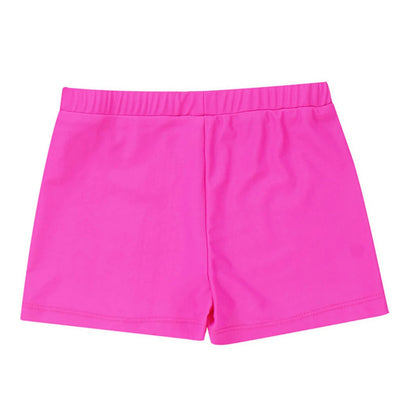 Kids Girls Shorts Summer Stretchy Swimming Shorts for Yoga Sports Gymnastic Swimming Bathing Beachwear Children Shorts Pants