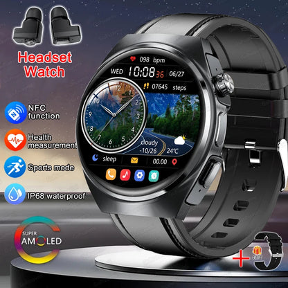 Man Smartwatch TWS Headset NFC Smartwatch