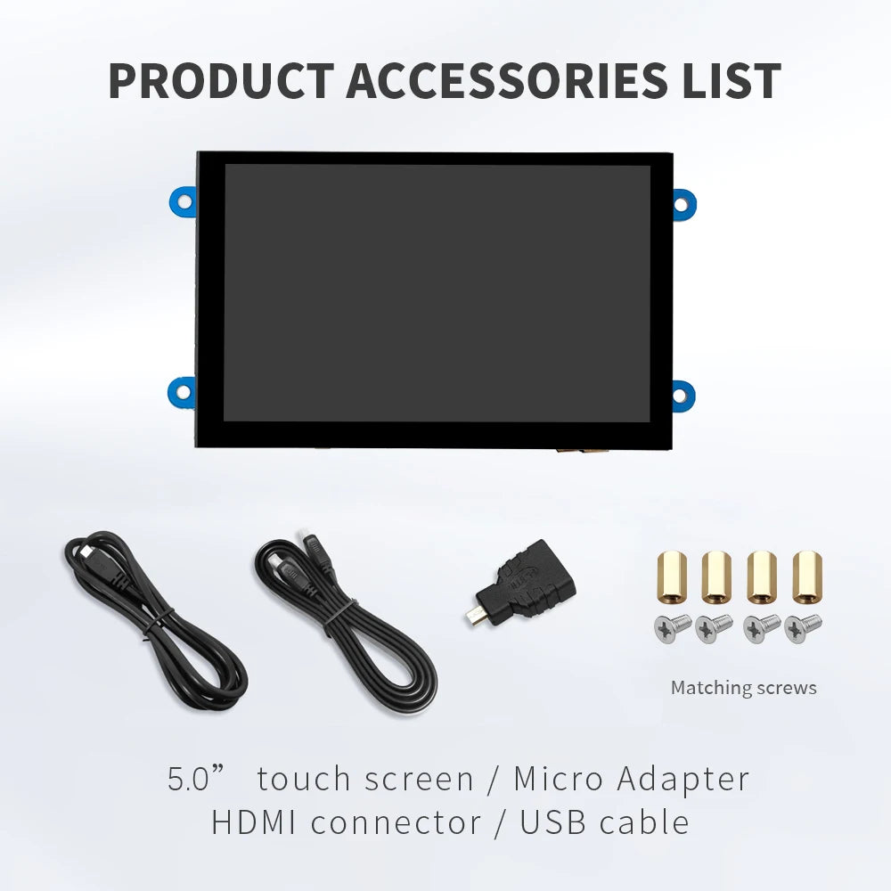 5 inch Display 800×480 monitor with Windows-support raspberry pi Portalil Monitor full hd Touch  IPS LCD  hdmi Compatible Screen