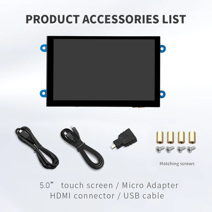 5 inch Display 800×480 monitor with Windows-support raspberry pi Portalil Monitor full hd Touch  IPS LCD  hdmi Compatible Screen