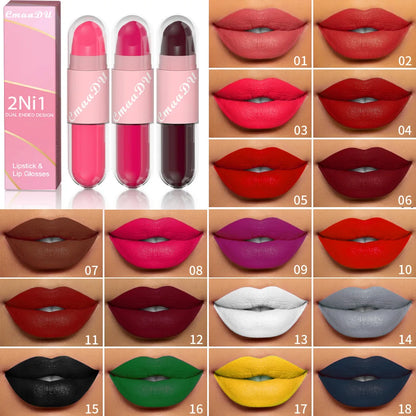 2-in-1 Lippen Stift en Lipgloss