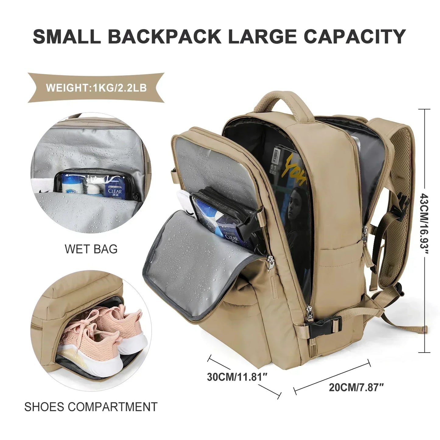 Laptop Backpack for Aeroplane Travel,
